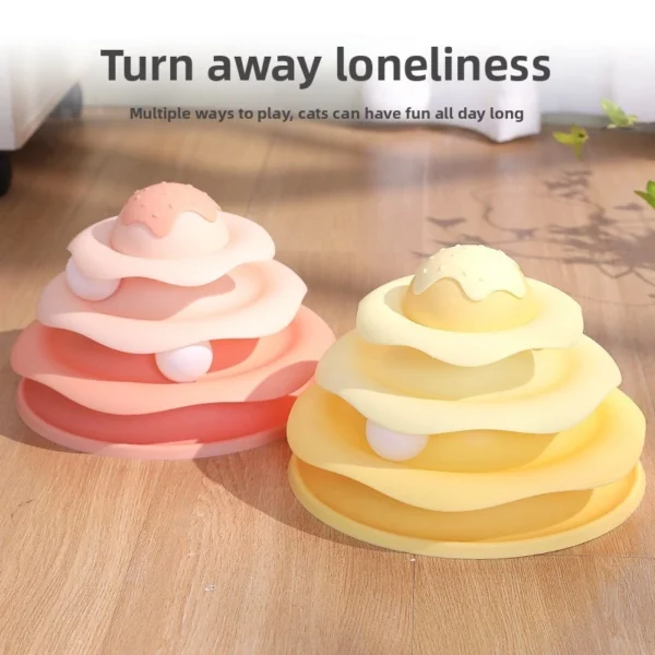sg-11134201-8261k-mlc9g9tjqk8w5e.webp Cat Tower Ball Rotating Ball Toy Multi Layer Cat Ball Toy Cat Teaser Random Color
