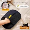 Reusable Electrostatic Hair Removal Pet Hair Removal Gloves Black Mesh Washable Ergonomic Cleaning Gloves